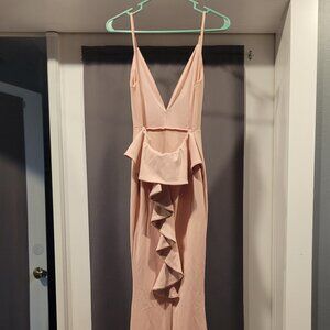 Pink open back dress